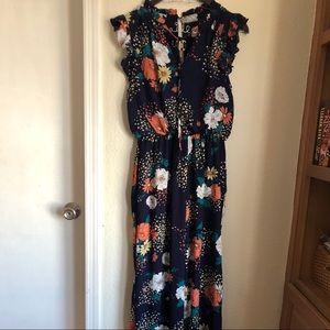 Floral pant romper size medium